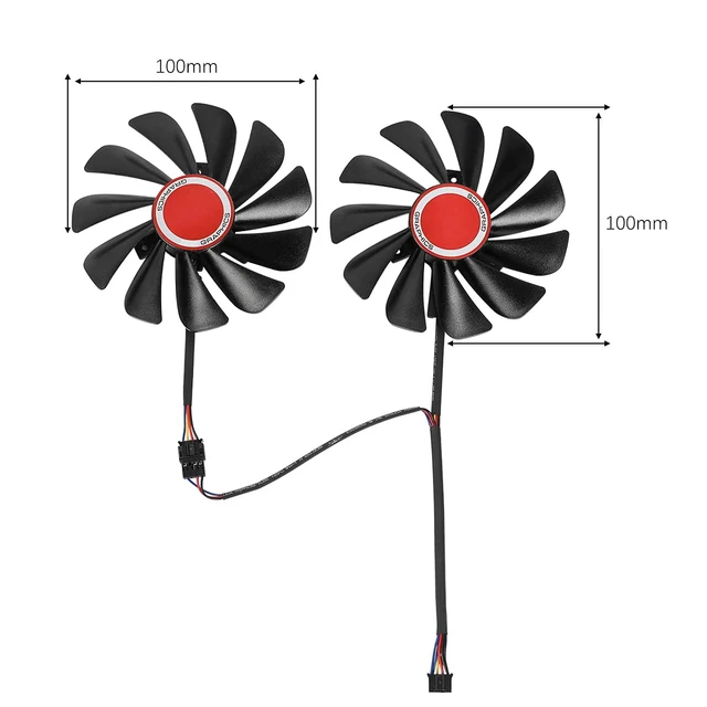 Alt view image 5 of 5 - FDC10U12S9-C 95mm Video Card Cooler Fan Replacement for XFX RX 590 Fatboy,RX 580 GTS Graphic Card