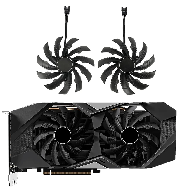 Alt view image 2 of 5 - 95MM PLD10010S12H GPU Replacement Cooling Fan for Gigabyte GTX 1650 Video Card RTX 2060/2070 Graphics Card Fan (Fan-AB)-2PCS