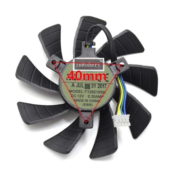 Alt view image 2 of 5 - T129215SH 0.3AMP Video Card Fan Replacement for ZOTAC GTX 1060 Mini Graphic Card-4PCS
