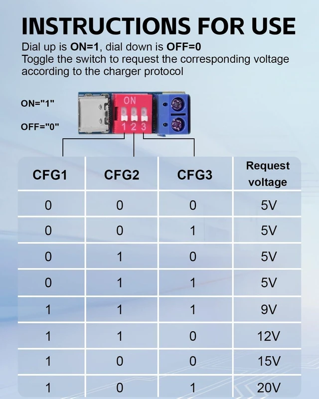 Alt view image 7 of 7 - USB-C PD Trigger Board Module PD/QC Decoy Fast Charge USB Type-c to 12V High Speed Charger Power Delivery Boost (10PCS)