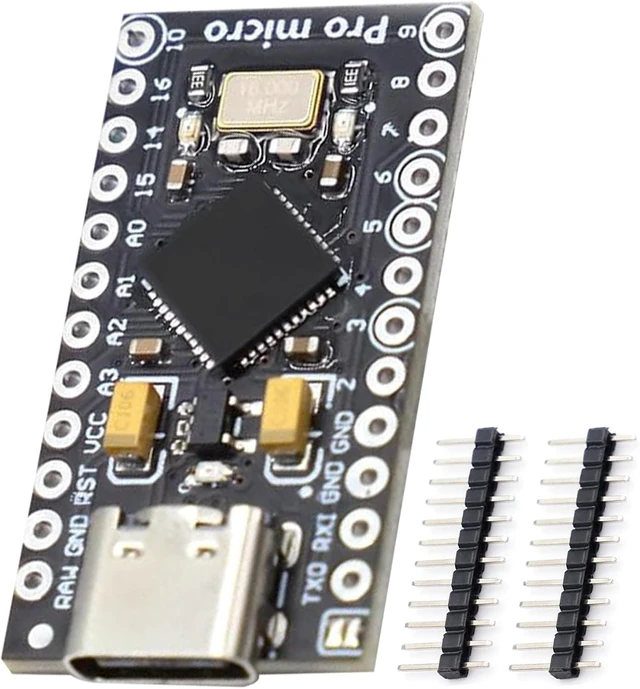 Main image of Pro Micro with Atmega32U4 chip Development Board, AYWHP 1 PCS Pro Micro 5V/16MHz Nano microcontroller Development Board with Built-in USB updater Type-C Interface Compatible with Arduino IDE-5pcs