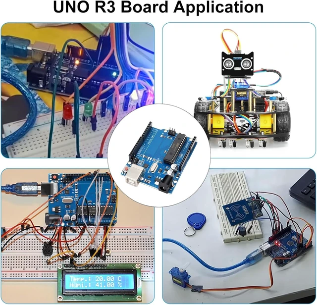 Alt view image 4 of 7 - 2 PCS R3 Development Board, Single Board with ATmega328P Chip 2 KB 1 KB EEPROM, Microcontroller with USB Cable Compatible with Ar-duino uno