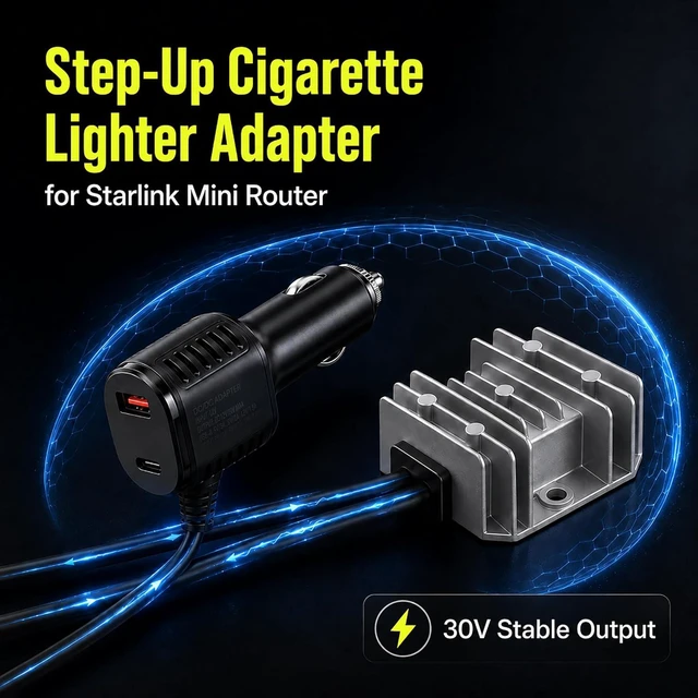 Alt view image 3 of 6 - Mini Car Adapter 12V to 30V Converter with Digital Display
DC Step Up Converter, 12V/24V to 30V 3.5A, Cigarette Lighter Adapter, Stable 105W Power Supply for RV Truck