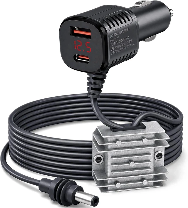 Main image of Mini Car Adapter 12V to 30V Converter with Digital Display
DC Step Up Converter, 12V/24V to 30V 3.5A, Cigarette Lighter Adapter, Stable 105W Power Supply for RV Truck