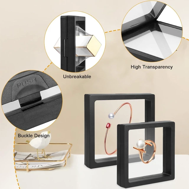 Alt view image 6 of 7 - 10PCS 3D Floating Display Case Frames for Coins Jewelry Holder
2 Sizes with Clear PE Film, Floating Frame Display Case for Challenge Coin, Arrowhead, Jewelry, Gemstone, Medal and Specimen
