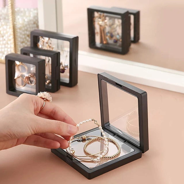 Alt view image 5 of 7 - 10PCS 3D Floating Display Case Frames for Coins Jewelry Holder
2 Sizes with Clear PE Film, Floating Frame Display Case for Challenge Coin, Arrowhead, Jewelry, Gemstone, Medal and Specimen