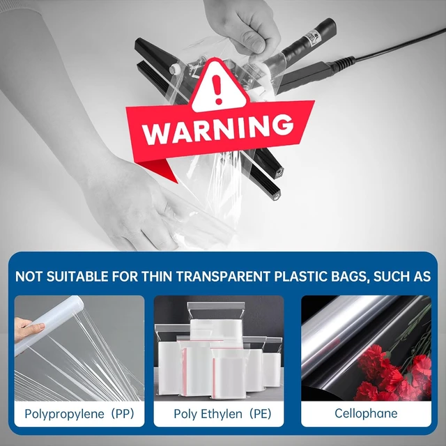 Alt view image 6 of 7 - Portable Hand Held Heat Sealer Machine FKR-200, 8 Inches, For Foil Bag, Kraft Bag, Mylar