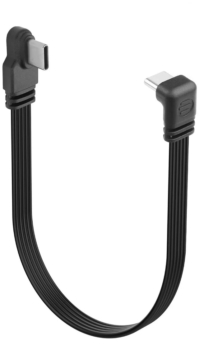 Main image of 90 Degree USB C to USB C Cable,15cm/0.5ft (Side to Right Angle)
Right Angle USB C 2.0, Flat Data Cable, Type C Male to Male,Charging Short Cord For Phones, Laptop, Car Chargers-5PCS