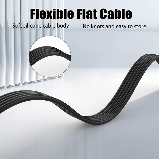 Alt view image 5 of 6 - 90 Degree USB C to USB C Cable,15cm/0.5ft (Side to Right Angle)
Right Angle USB C 2.0, Flat Data Cable, Type C Male to Male,Charging Short Cord For Phones, Laptop, Car Chargers-5PCS