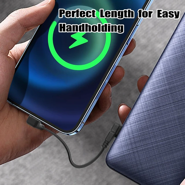 Alt view image 6 of 6 - 90 Degree USB C to USB C Cable,15cm/0.5ft (Side to Right Angle)
Right Angle USB C 2.0, Flat Data Cable, Type C Male to Male,Charging Short Cord For Phones, Laptop, Car Chargers-5PCS