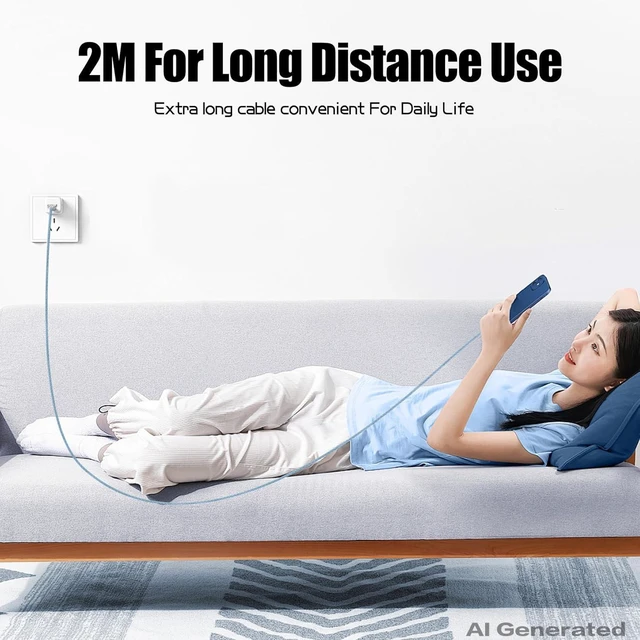 Alt view image 3 of 7 - Dual 180° Rotating USB Type C Cable 6.6FT 65WUSB A to USB C, Nylon Braided, Fast Charging & Data Transfer, For USB C, Type C Laptop/Tablet/Phone-5PCS