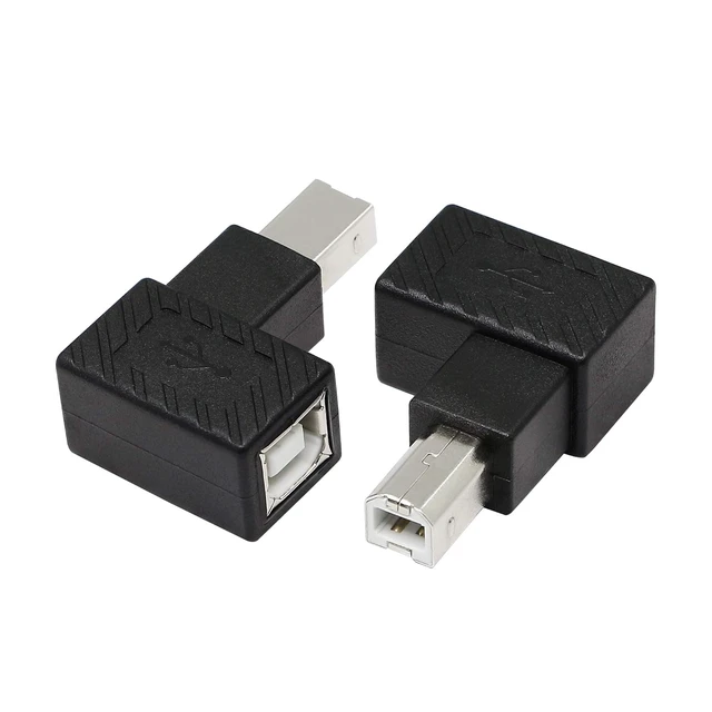 Alt view image 4 of 6 - USB 2.0 Type-B Printer Adapter, 2Pack 90 Degrees USB 2.0 B Male to Type-B Female Printer Adapter, for Printer, Scanner, Mobile HDD and More(Left Angle+Right Angle)-10PCS