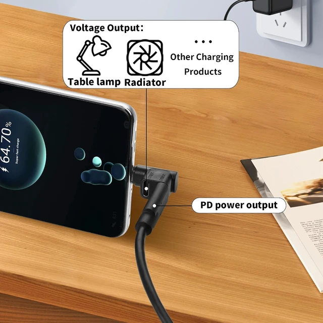 Alt view image 6 of 6 - Dual USB C Data Splitter Adapter 2-in-1 100W Fast Charge, USB3.1 (10Gbps) Data Transfer, 4K (60Hz) Resolution-10pcs