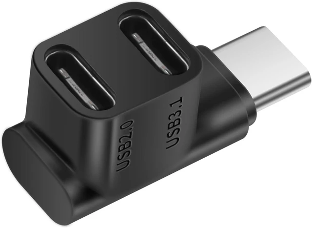 Main image of Dual USB C Data Splitter Adapter 2-in-1 100W Fast Charge, USB3.1 (10Gbps) Data Transfer, 4K (60Hz) Resolution-10pcs