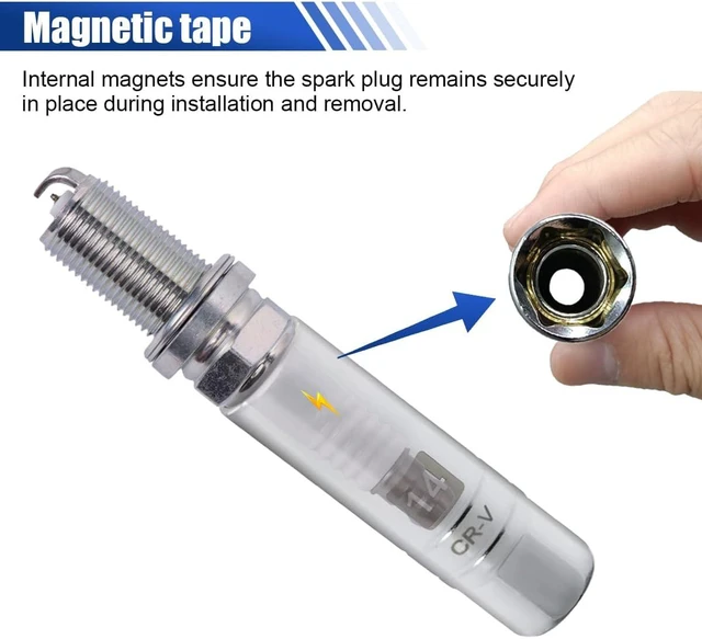 Alt view image 4 of 6 - 5PCS 14MM Magnetic Spark Plug Socket
Powerful Chrome Vanadium Steel Magnet Retains Spark Plugs