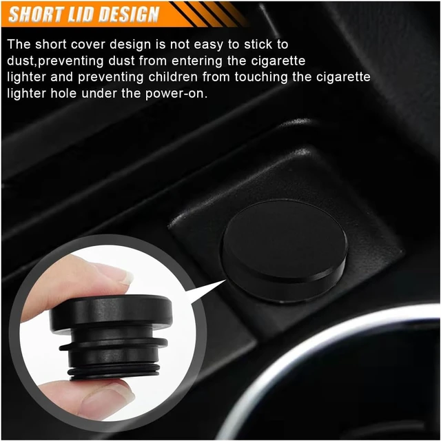 Alt view image 5 of 6 - Universal Car Cigarette Lighter Plug Cover, Power Outlet Cap, Black
Waterproof Dustproof Aluminum Cigarette Lighter Socket Cover Cap, Car Decoration for Car SUV Truck with 12V Power Source-10PCS