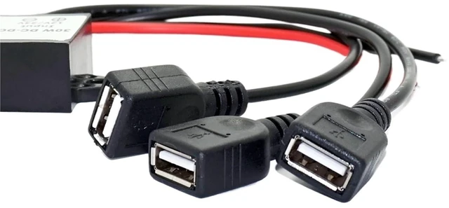 Alt view image 4 of 4 - DC DC Converter 12V 24V to 5V 6A 30W Car Power Converters Triple USB Output Power Adapter