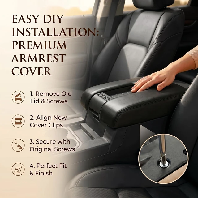 Alt view image 3 of 6 - Center Console Armrest Lid Compatible with Toyota Tundra 2014-2021