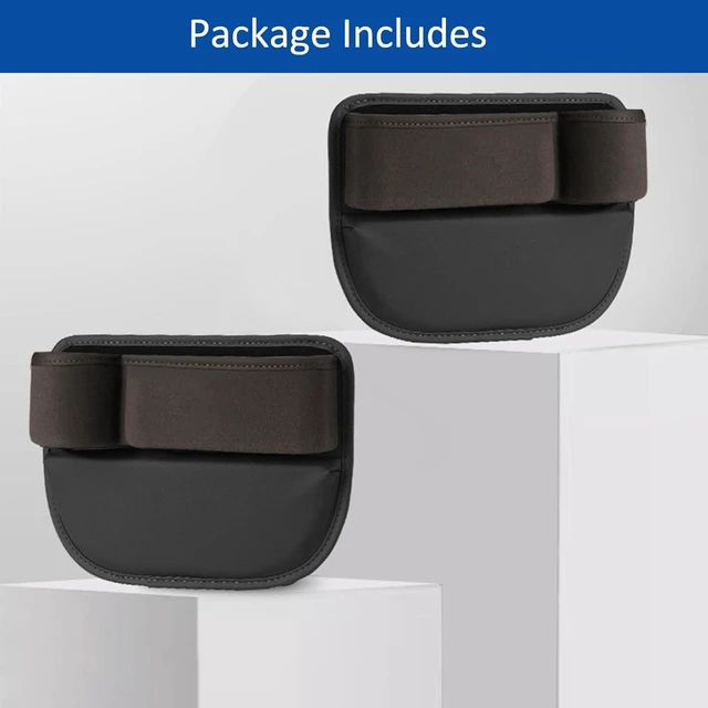 Alt view image 6 of 6 - 2 Pack Car Seat Gap Filler with Cup Holder, Suede Car Seat Gap Plug with Storage Slot for Filler Between Car Seat and Console, Universal Fit Sedans, SUVs, MPVs, Most Vehicles (Black)