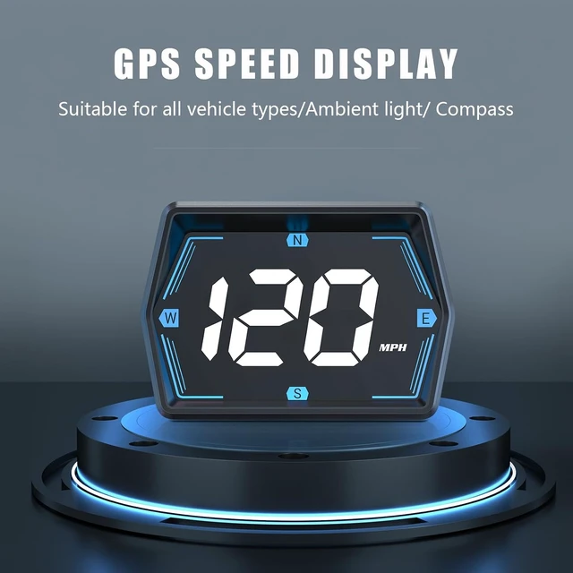 Alt view image 4 of 7 - G20 Digital GPS Speedometer, Universal Head-Up Display for Cars, Small LED Display Speed MPH Compass Direction, Plug and Play for All Vehicles