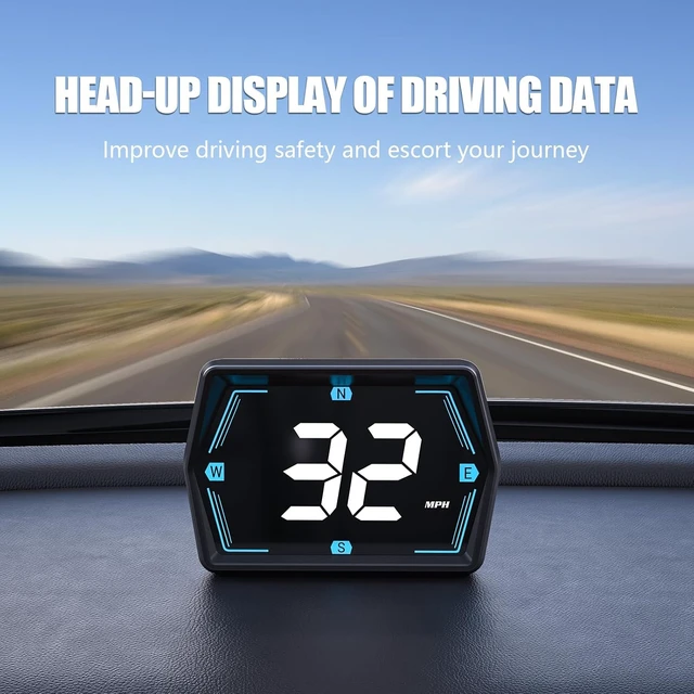 Alt view image 2 of 7 - G20 Digital GPS Speedometer, Universal Head-Up Display for Cars, Small LED Display Speed MPH Compass Direction, Plug and Play for All Vehicles