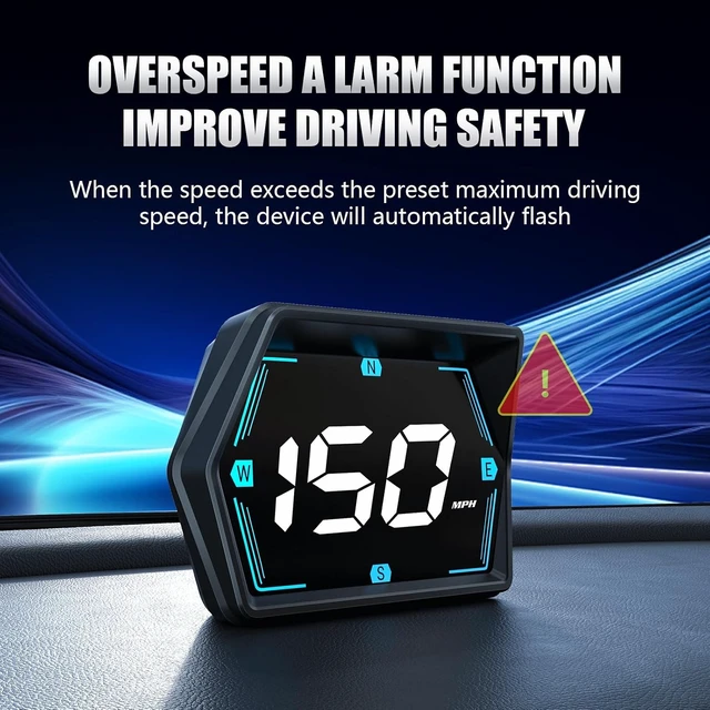 Alt view image 7 of 7 - G20 Digital GPS Speedometer, Universal Head-Up Display for Cars, Small LED Display Speed MPH Compass Direction, Plug and Play for All Vehicles