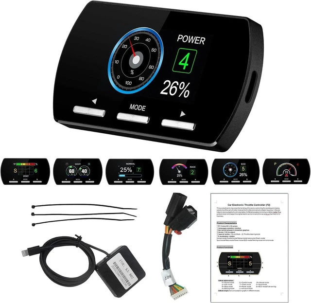 Main image of Throttle Response Controller,9 Drive 9-Mode Universal Smart Electronic Racing Accelerator For Dodge Maserati Jeep Chrysler, F2