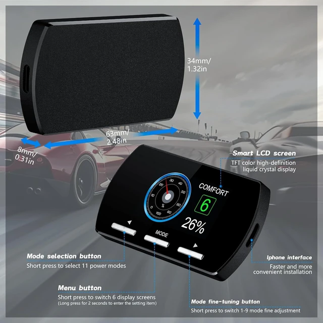 Alt view image 3 of 7 - Throttle Response Controller,9 Drive 9-Mode Universal Smart Electronic Racing Accelerator For Dodge Maserati Jeep Chrysler, F2