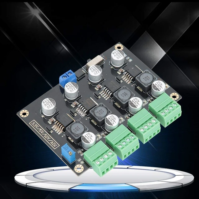 Alt view image 3 of 7 - Multi-Channel Power Supply Module with 3.3V/5V/12V/ADJ, Adjustable Voltage Output Buck Converter with Four and high Performance LM2596 Chips