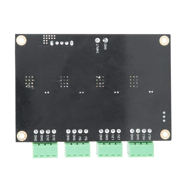 Alt view image 6 of 7 - Multi-Channel Power Supply Module with 3.3V/5V/12V/ADJ, Adjustable Voltage Output Buck Converter with Four and high Performance LM2596 Chips