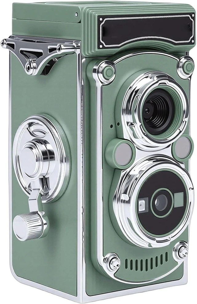 Main image of 24MP Vintage Digital Camera, 2.7K Video Recording Compact Camera, 180 Degree Flip Screen, for Travel Photography and Daily Captures (Green)