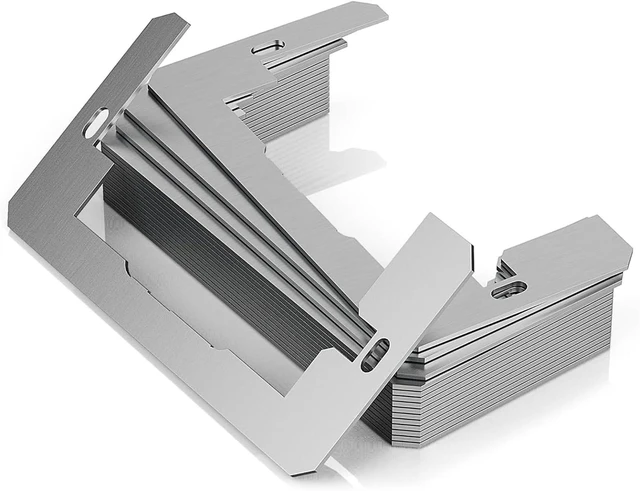 Alt view image 7 of 7 - 20Pieces Stainless Steel Wall Plate Stabilizers Mount Electrical Spacers for Outlets in Standard Electrical Box Easy Installation Outlet Shims
