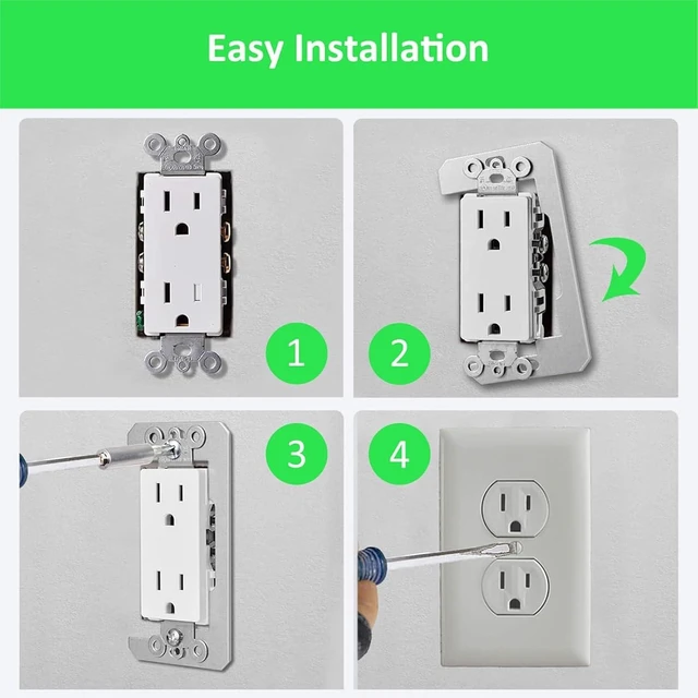 Alt view image 3 of 7 - 20Pieces Stainless Steel Wall Plate Stabilizers Mount Electrical Spacers for Outlets in Standard Electrical Box Easy Installation Outlet Shims