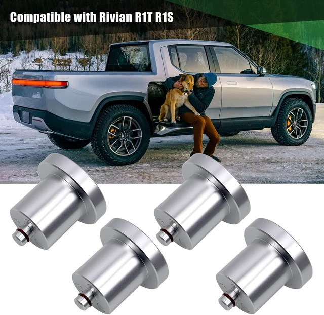 Alt view image 4 of 5 - RULLINE 4Pcs Jack Pad Jack Point Adapter for Rivian R1T/R1S Aluminum
4-pack aluminum magnetic jack lift point adapters Compatible with Rivian R1T/R1S, includes storage case,prevent slipping