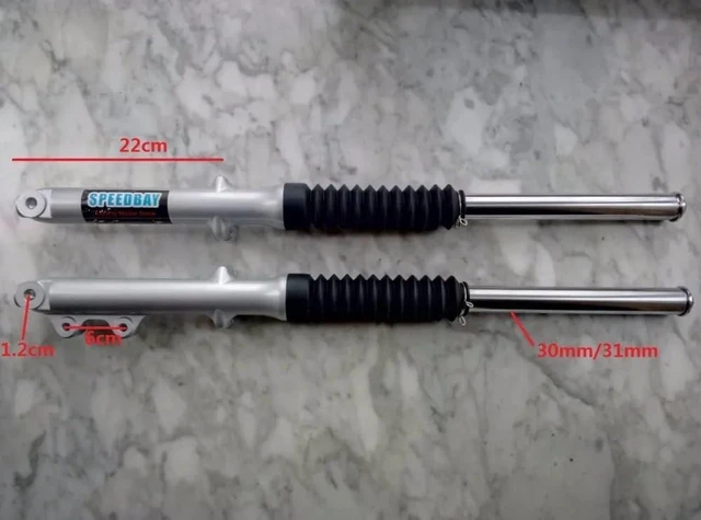Alt view image 2 of 2 - Shock Absorbers Forks Compatible With Motorcycle Models 30 31MM 720MM 72CM Disc Drum Brake Front Suspension For Part Number GS125(31MM DISC BRAKE)
