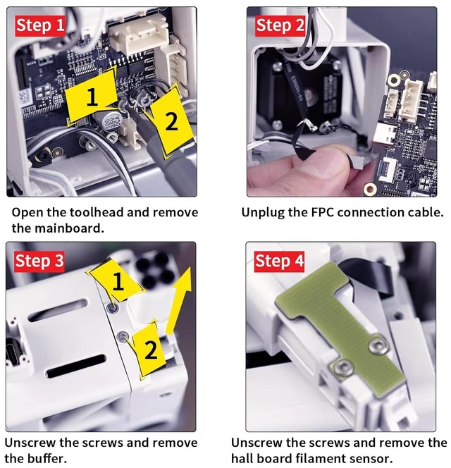 Alt view image 6 of 7 - 3D Printer Accessories A1/ A1 Mini Feed Hall Board: Filament Sensor Replacement with Ribbon FPC Cable for Detecting Supply Status of Consumables in Hotend Extruder