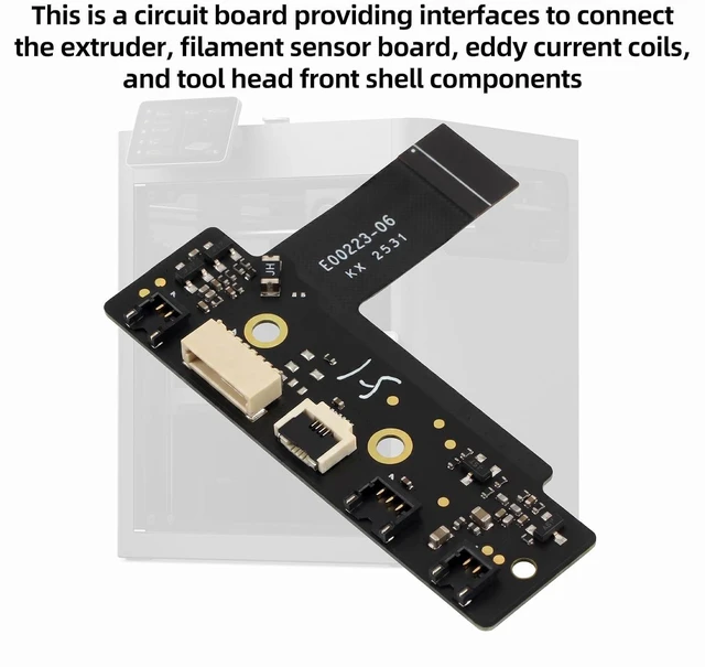 Alt view image 6 of 7 - Tool-Head Interface Board Replacement Compatible with BambuLab X2D: Extruder Connection Circuit Board, Ensured Precision Printing 3D Printer Accessories