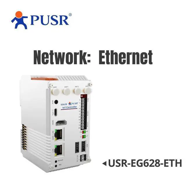 Alt view image 2 of 7 - PUSR Industrial Mini Computer LTE CAT4 WiFi Ethernet GNSS Linux OS Cortex A53 Edge Computing Expandable IoT Controller USR-EG628