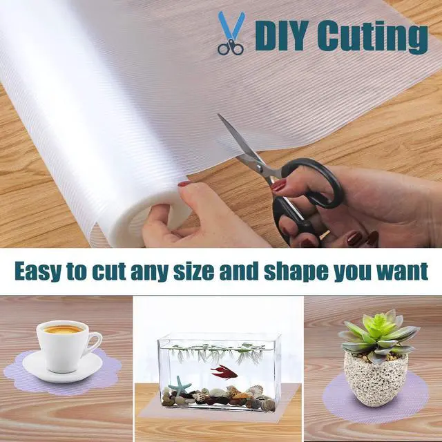 Alt view image 5 of 7 - Shelf Liner, Non-Slip Cabinet Liner, Washable Oil-Proof for Kitchen Cabinet, Shelves, Refrigerator, Storage, Desks, 24 Inches x 20 FT, Non Adhesive Drawers Liner (24 Inches x 20 FT, Thickened)