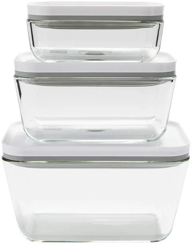 Alt view image 2 of 7 - ZWILLING Fresh & Save 3-pc Glass Food Storage Container, Meal Prep Container- Assorted Sizes