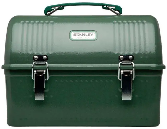 Alt view image 2 of 7 - STANLEY Classic Lunch Box 10 qt | Vintage Metal Lunchbox | Durable Meal Container with Handle and Latch | Stores Food, Drinks, Thermos, Water Bottle | Hammertone Green
