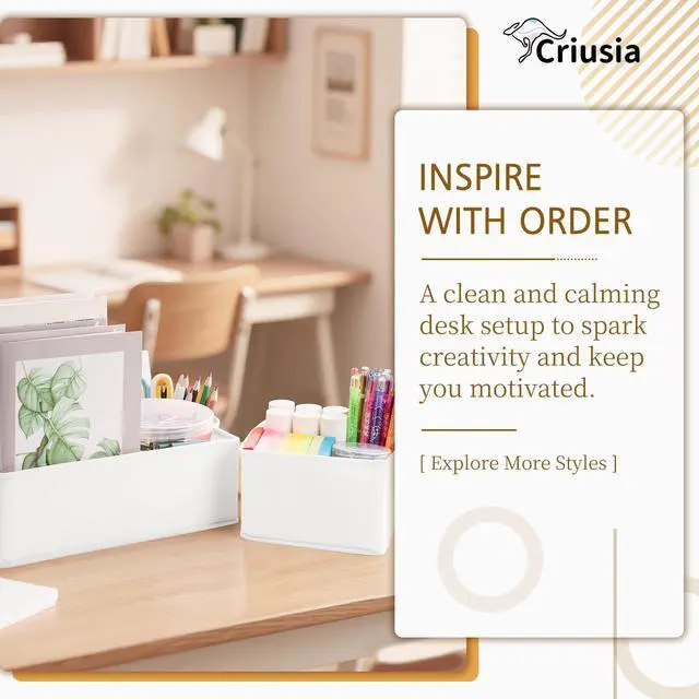 Alt view image 4 of 7 - Criusia 26 Pack Drawer Organizer for Clothes, Foldable Dresser Dividers with 3 Sizes, Fabric Storage Bins White