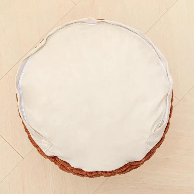 Alt view image 5 of 7 - Asuprui Pouf Ottoman Round Ottoman Foot Rest Foot Stool Poufs for Living Room Bean Bag Chair Floor Pouf Storage Solution or Wedding