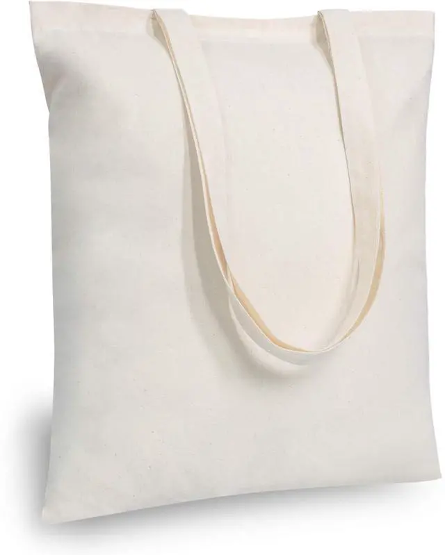 Main image of TOPDesign 48-Pack Economical 16"x15" Cotton Tote Bags, Lightweight Medium Reusable Grocery Shopping Cloth Bags, Suitable for DIY, Advertising, Promotion, Gift, Activity