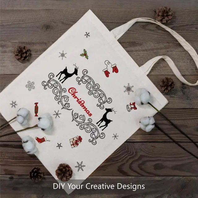 Alt view image 3 of 7 - TOPDesign 48-Pack Economical 16"x15" Cotton Tote Bags, Lightweight Medium Reusable Grocery Shopping Cloth Bags, Suitable for DIY, Advertising, Promotion, Gift, Activity