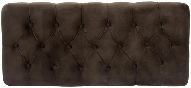 Alt view image 2 of 6 - Homepop Home Decor | Tufted Ainsley Button Storage Ottoman Bench with Hinged Lid | Ottoman Bench with Storage for Living Room & Bedroom, Chocolate Brown Velvet