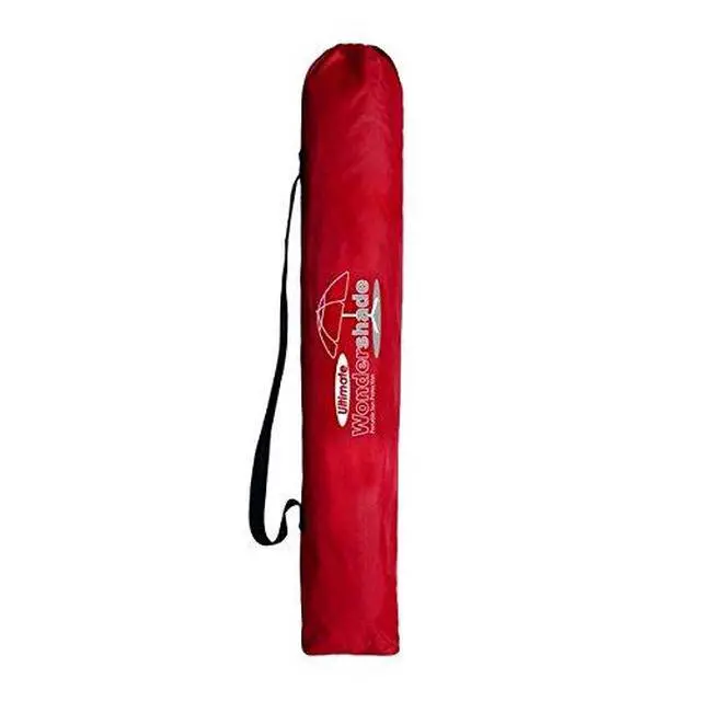 Alt view image 2 of 6 - Wondershade Ultimate Portable Sun Shade Umbrella Lightweight Adjustable Outdoor Patio & Beach Umbrella with Tripod Base (Red)