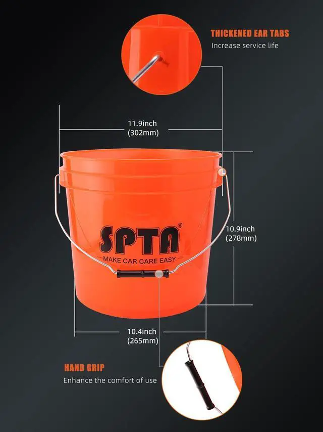 Alt view image 2 of 7 - SPTA 29Pcs Car Wash Bucket Set, 15L Scratch Free Detailing Bucket with Car Wash Filter, Wash Mitt Sponge Towels Tire Detailing Brush Set, Exterior Interior Car Detailing Set, Complete Car Care Tools