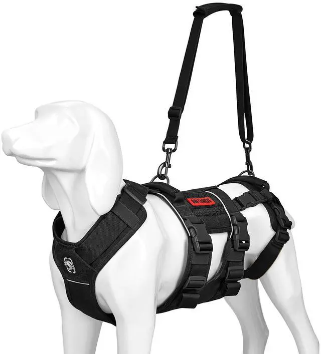 Alt view image 5 of 7 - OneTigris Breathable Dog Lift Harness for Large Medium Sized Dogs, Dog Sing for Large Dogs Hind Leg, Dog Hip Support Brace Front Leg Support Vrace