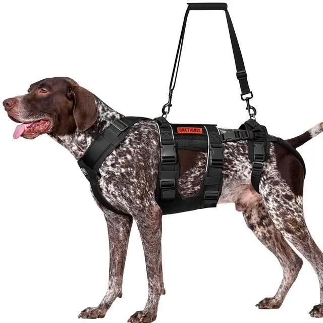 Alt view image 7 of 7 - OneTigris Breathable Dog Lift Harness for Large Medium Sized Dogs, Dog Sing for Large Dogs Hind Leg, Dog Hip Support Brace Front Leg Support Vrace
